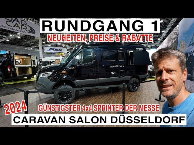 PREISE, NEUHEITEN, RABATTE - Caravan Salon Düsseldorf 2024, MESSERUNDGANG 1