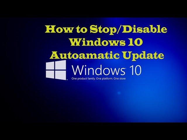 Turn off Windows Updates in Windows 10