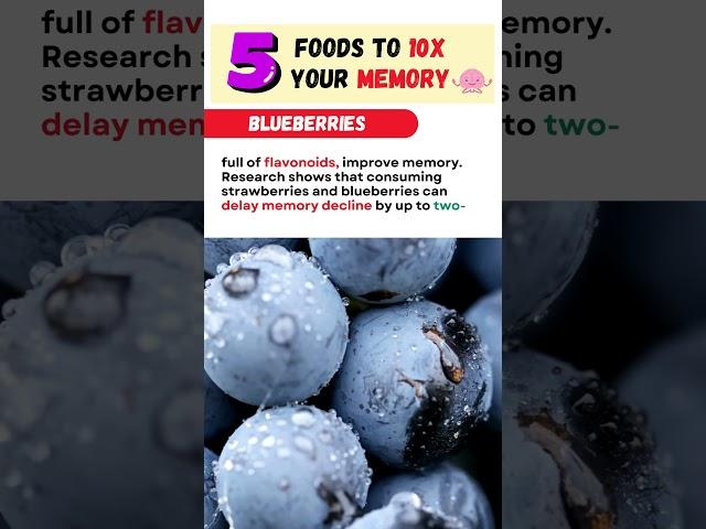 Top 5 Foods to Boost Your Memory | Brain Foods | Brain Health | Dementia #shortsfeed #healthtips