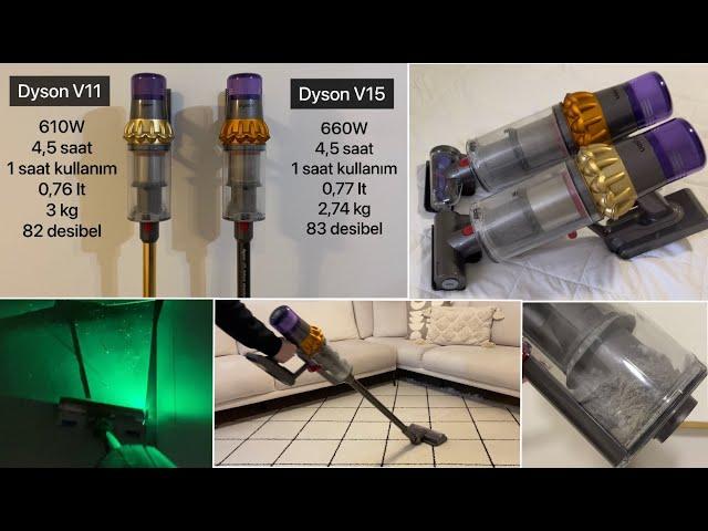 DYSON V11 vs V15 KARŞILAŞTIRMA / FARKLARI NELER? / SAÇLAR DOLANMIYOR MU? / LAZER BAŞLIK