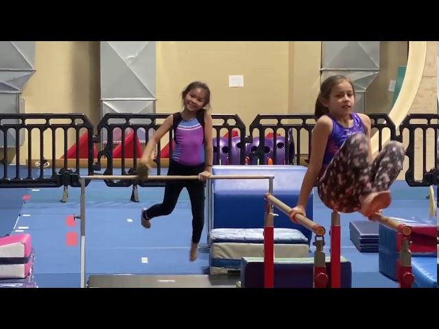 Agatha Dinata (8 year old) practicing Gymnastics