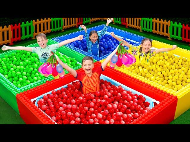 Рома и Друзья устроили Water Balloons Челлендж