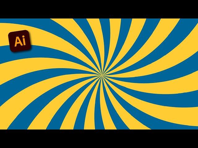 How to make spiral background / sunburst background in illustrator  |  Adobe illustrator tutorial