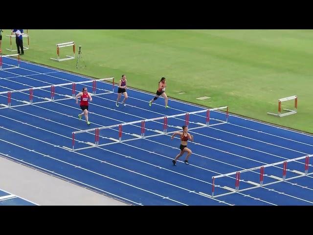 80m Hurdles 40-49 Women Final, Pan Pacs Masters Games, SAF 8 November 2024