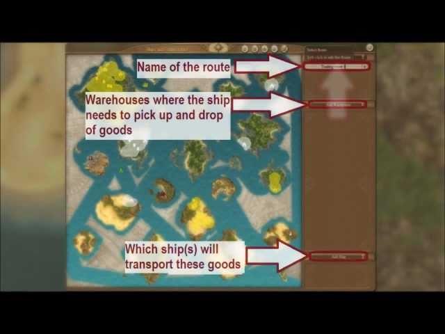 Anno 1404 Trading Tutorial Setting up routes HD