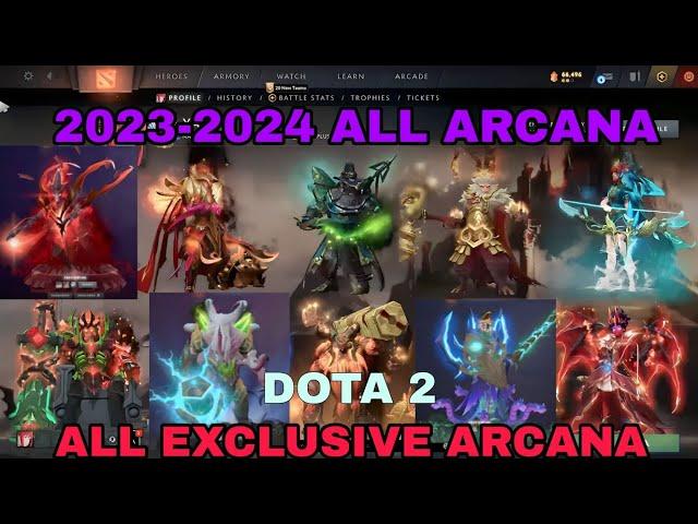 DOTA 2 ALL ARCANA | ALL EXCLUSIVE ARCANA THAT UNAVAILABLE IN THE MARKET OF DOTA AND STEAM