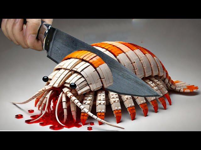 Caught and Made Giant Isopod Sea Bug Recipe || Lego Stop Motion Cooking ASMR