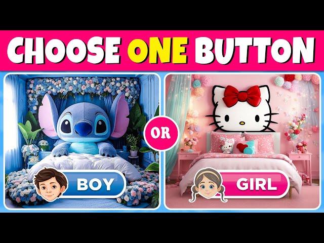 Choose One Button!  GIRL or BOY Edition ️ Quiz Rainbow