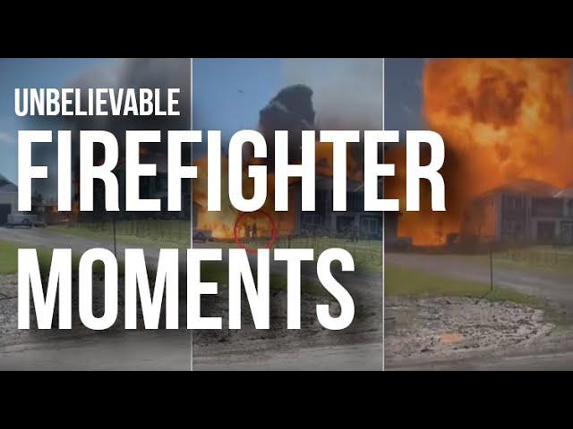 Unbelievable firefighter moments - Fireman accident compilation