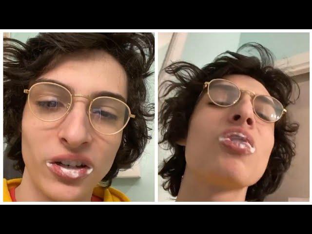 Finn Wolfhard Brush Teeth İnstagram Video 25 Dec 2019