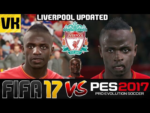 FIFA 17 VS PES 2017 VS REAL LIFE LIVERPOOL PLAYER FACES COMPARISON (Updated Edition)