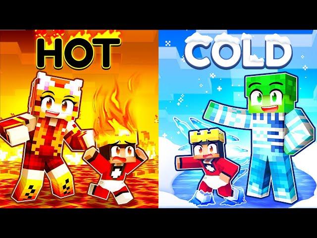 HOT vs COLD Family In Minecraft!