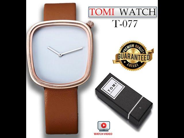 Tomi T-077 Brown&Golden Casual Men’s Waterproof Wristwatch Minimal!