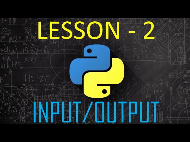 Input and Output in python.