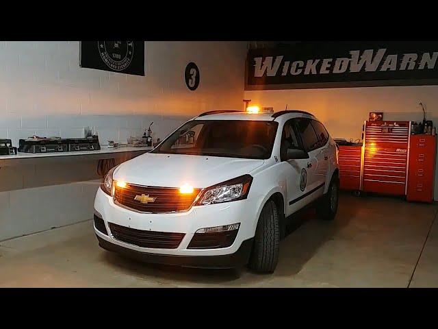 Chevy Traverse Dual-Color LED Strobe Lights Install by Wicked Warnings