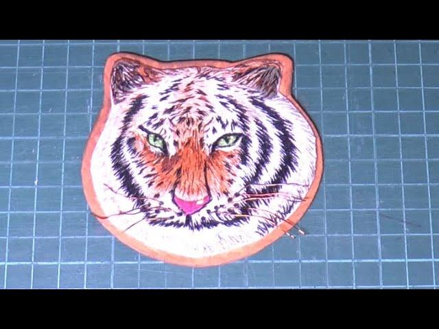 Символ наступающего Нового Года. Вышивка гладью Тигр часть 1# Embroidery with Tiger part 1#