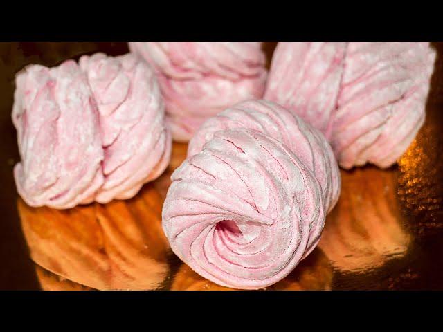 DIY - Yummy Raspberry Marshmallow - Very Simple Recipe  IrinaCooking