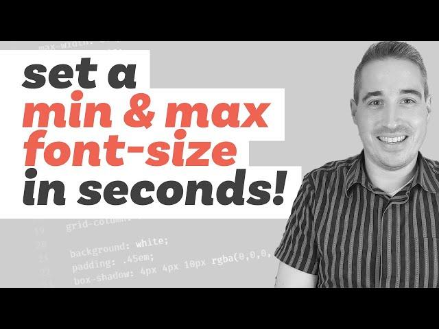 min(), max(), and clamp() are CSS magic!
