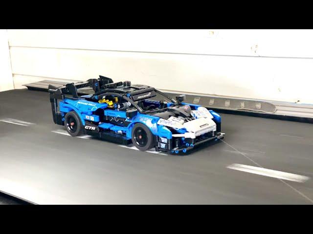 McLaren Senna Race In GYM! Lego Car Drag Race Challenge On Treadmill