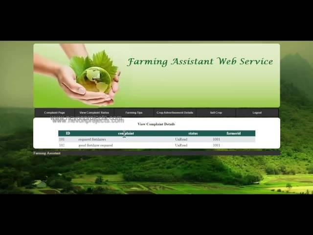 Farming Assistant Web Service