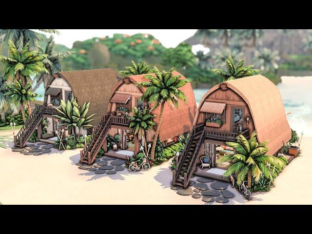 Rental Beach Huts ️ | The Sims 4 Speed Build (No CC) | Ambient Music