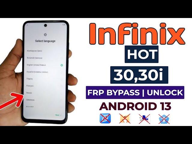 Infinix Hot 30i FRP Bypass Easy Way 2024