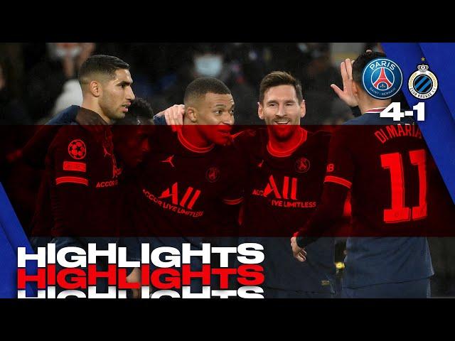 HIGHLIGHTS | PSG 4 - 1 Club Bruges | A brace for Kylian Mbappé & Leo Messi ️