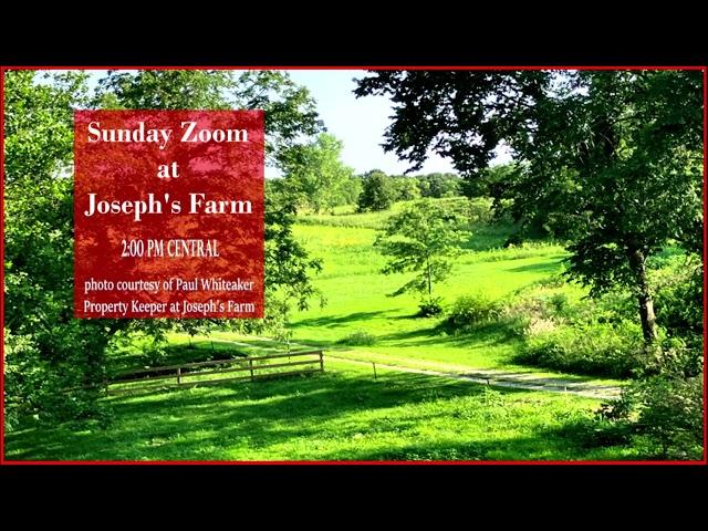 ZOOM WITH VICKY at JOSEPH'S FARM  SUNDAYS @ 200pm