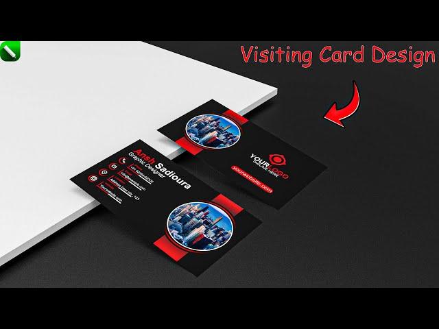 Business Visiting Card Design in CorelDraw for beginners | How to create logo realistic look