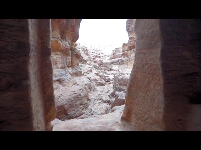 An ancient cave in Petra, Jordan