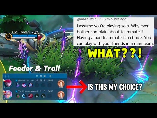 What? Having a Bad Teammate is a Choice?