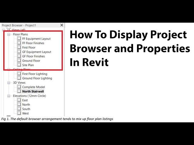 How to display Project Browser and Properties in REVIT