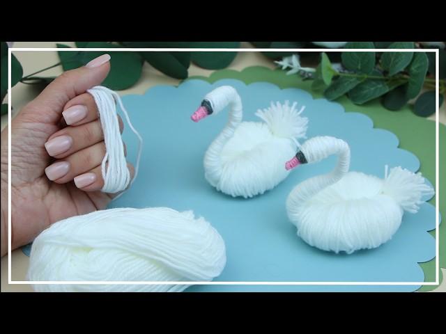 Amazing idea! EASILY and QUICKLY Make a Beautiful SWAN from Yarn / DIY NataliDoma