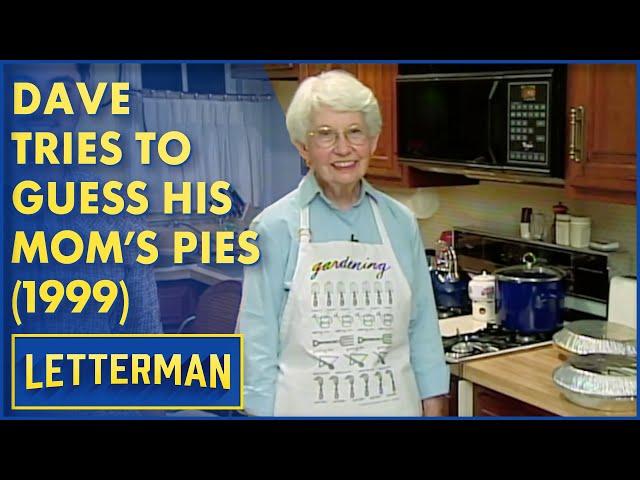 Dave Tries To Guess His Mom's Thanksgiving Pies 1999 | David Letterman