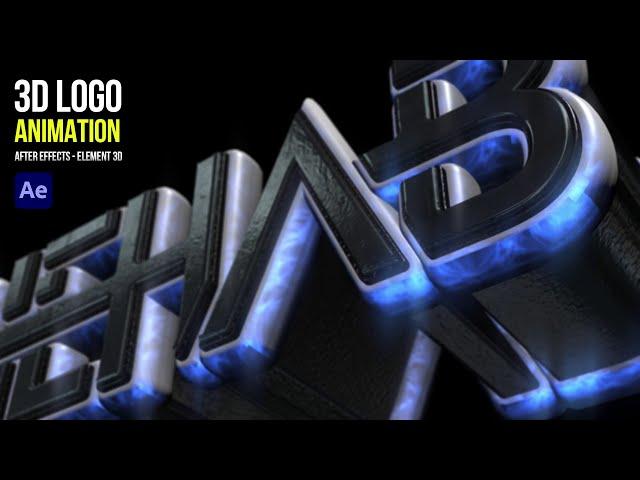 How to Make 3D Logo Animation - After Effects Tutorial - Element 3D | Shehab