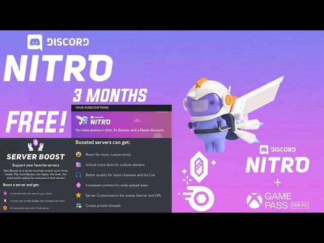 HOW TO GET DISCORD NITRO FOR FREE!  | 3 MONTHS | How to claim |