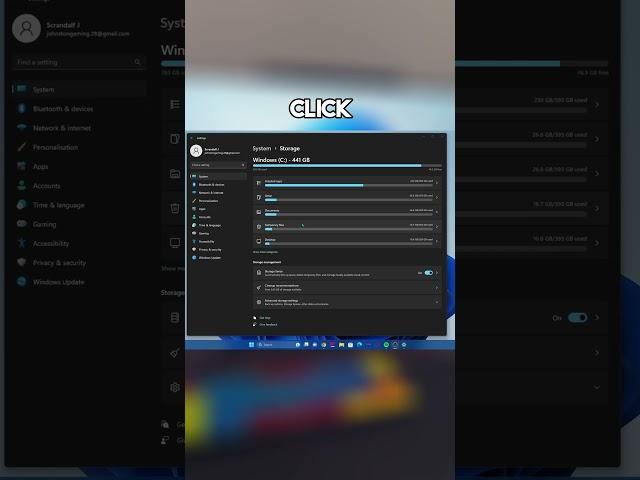 How to clear up windows storage