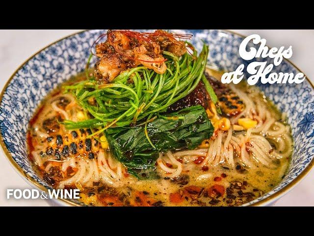 Josh Reisner's Chicken Adobo-Inspired Ramen Recipe | Chefs at Home | Food & Wine