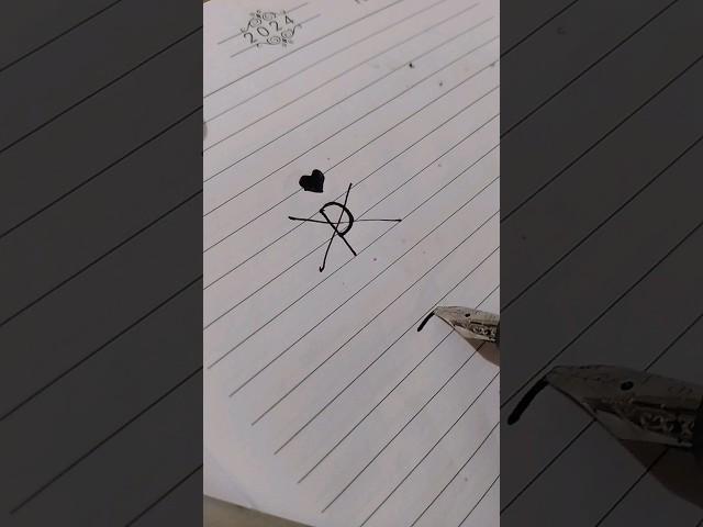 p awesome calligraphy design #shorts #vairalvideo #vairalshort #calligraphy #letter  #lettering