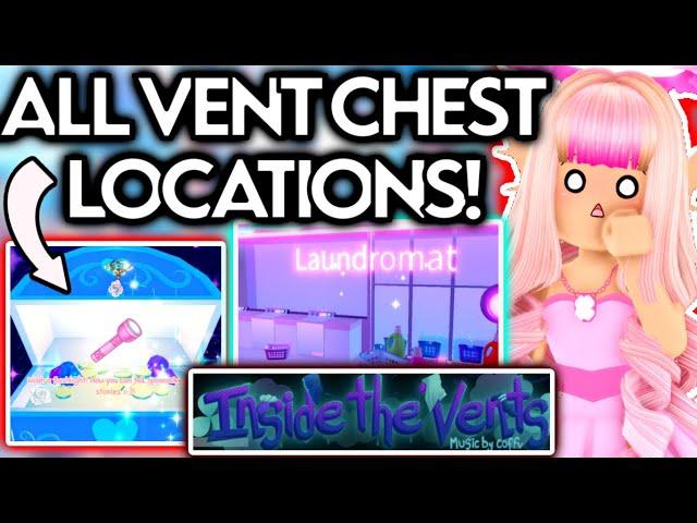 ALL CHEST LOCATIONS IN THE DORM VENTS! HOW TO GET RAINY CLASSROOM CHEST & MORE! ROBLOX Royale High