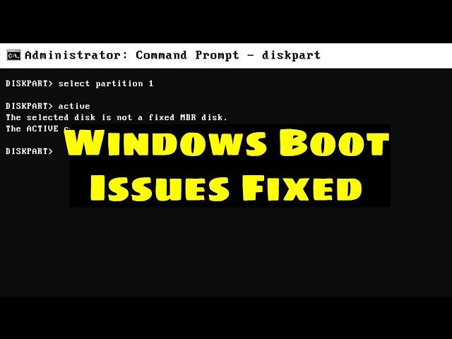 Fix The Selected Disk is not a Fixed MBR Disk Windows Error and Repair EFI/GPT Bootloader