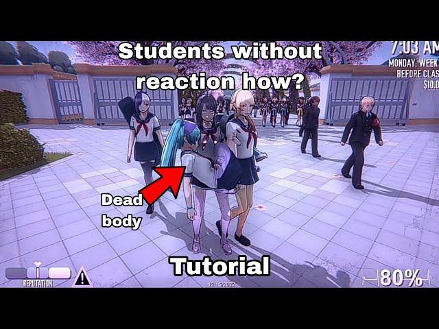 Students without reaction how? /Tutorial- Yandere Simulator #yanderesimulator #game #mod #Taro