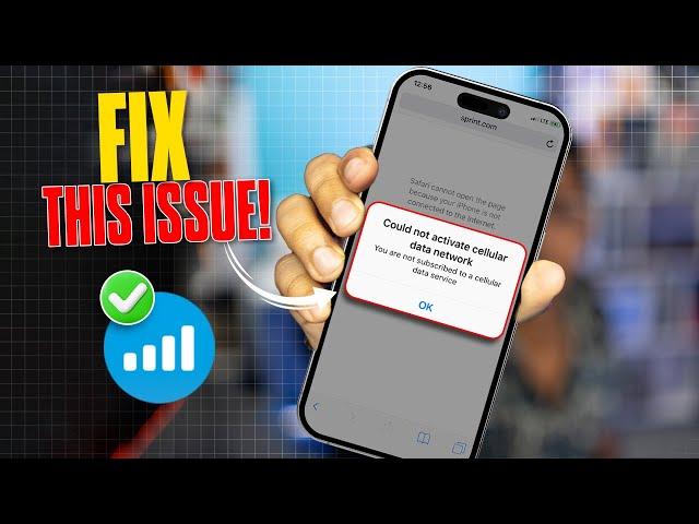 How to Solve Could Not Activate Cellular Data on iPhone | Fix Mobile Data Issues