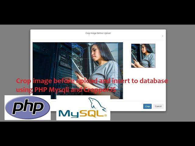 Crop image before upload and insert to database using PHP Mysqli and CropperJS