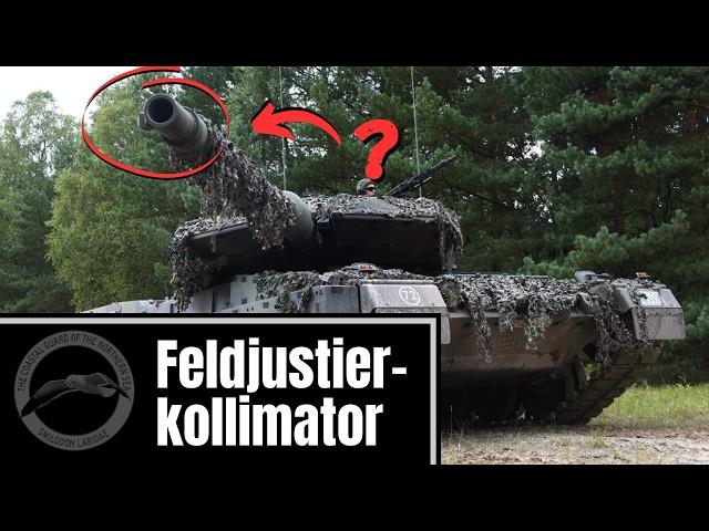 Wozu dient der Spiegel an der Leopard 2 Kanone? - Feldjustierkollimator erklärt