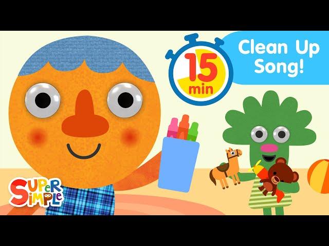 Clean Up With Noodle & Pals for 15 minutes  | Super Simple Songs