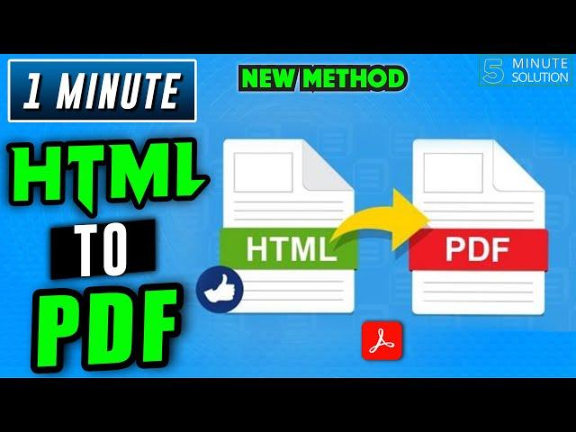 How to convert html to pdf 2024 | Adobe acrobat Tutorial