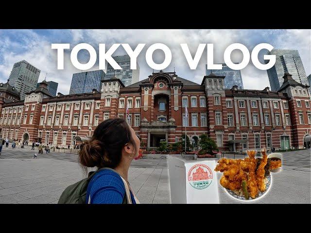 Spend a day with me at TOKYO STATION!!  | rooftop views, shopping, eki stamp, tempura & more!