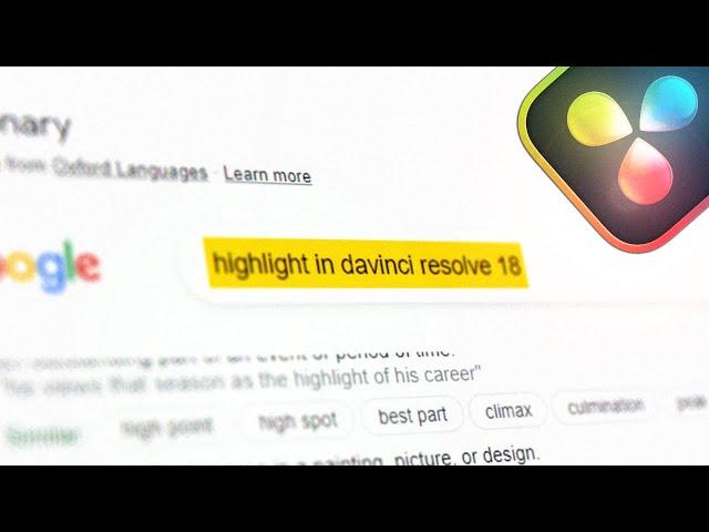 Highlight Text in DaVinci Resolve 18 Tutorial