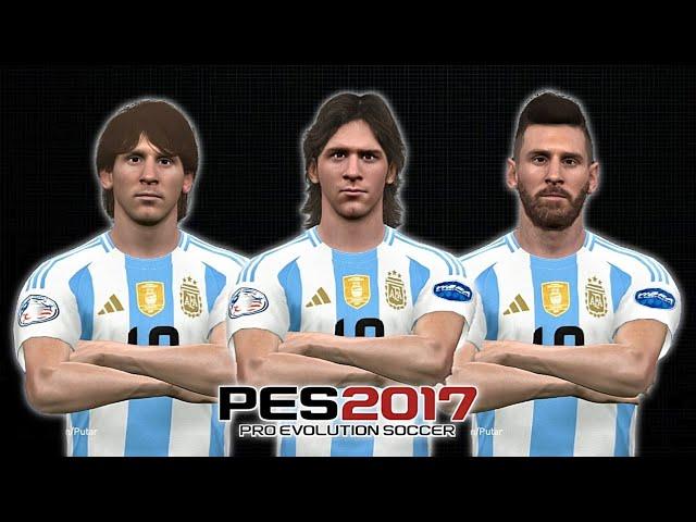 PES 2017 | NEW LIONEL MESSI 2005-2018 FACE COLLECTION | DOWNLOAD